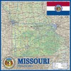 Missouri State Physical Map - 16.5 x 16.5 Inches -
