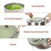 5.3Qt Stainless Steel Salad Spinner, Vegetable Lettuce Spinner With Stop