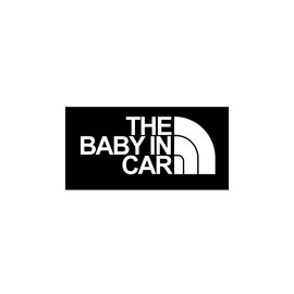 Baby in Car Sticker Matte Laminated Waterproof Lightfast UV Cut H4.7 x W2.4 inches (120 x 60 mm) Baby in Car Cute Simple Stylish Baby on Board Black (B-071)