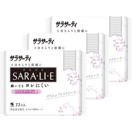 Sarasati Sararie Weeping Sheet White Bouquet Scent, Pack of 3 x 72 Packs