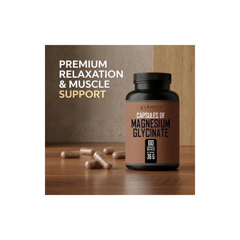 Glicinato de Magnesio 60 Capsulas | Cápsulas de 500 mg