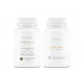 Kit Básico | Cúrcuma Pura 500mg + Omega 3 (DHA y EPA) | Ingredientes Limpios y Puros, Gluten | Free | Sugar Free | Vegan | Sin Conservadores