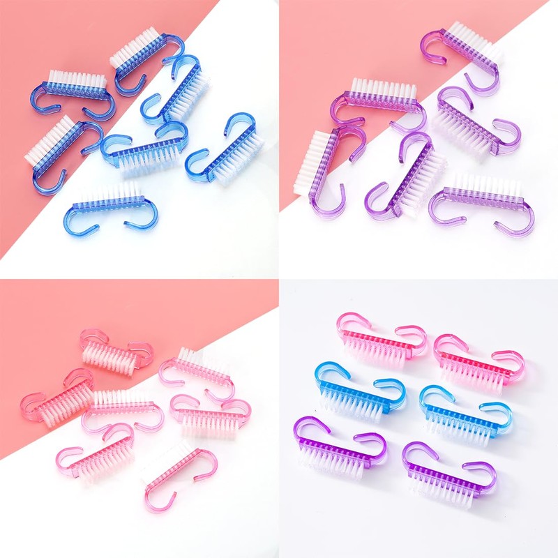 Nail Brush, 6 Pcs Plastic Clean Brush, Hand Scrubbing Cleaning