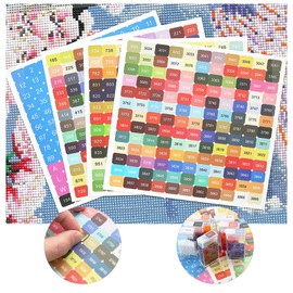 Color Number Stickers, Diamond Dot Number Stickers 447 Labels for Storage Containers Diamond Painting Number Stickers Multi-Colors Apply to Diamond Painting Storage Boxes Color Chart Square (2)
