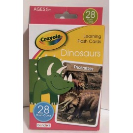 Bendon Crayola Dinosaur Learning Flash Cards Full Deck 28 Cards NEW! Free Shipping!