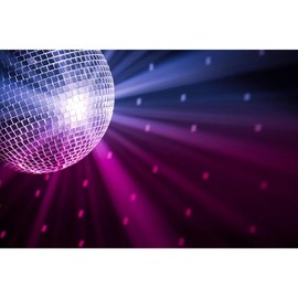 Disco Ball with Attached String for Hanging Ring, Reflects Light, Party Favor, 5" (Single) - Color: Single