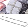 1 Yard 3 Rows Rhinestone Chain Round Glittering Rhinestone White
