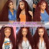 IAMFUPO Reddish Brown Lace Front Wigs Human Hair 13x6 Deep