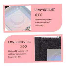 Ipetboom 3pcs Stylish Square Eyelash Box Handle Open Window Drawer Design for Easy Access Lightweight Storage for False Lashes for Travel and Daily Use