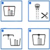 Lokatall Dual Push Flushing Toilet Button, 2 Pack Replacement Toilet