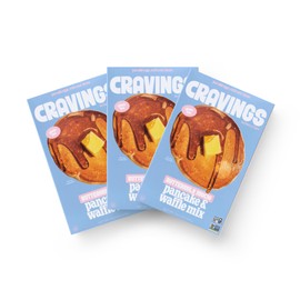 Cravings by Chrissy Teigen Pancake and Waffle Mix, Gluten free, Buttermilk Mochi Pancake & Waffle Mix, 3 Ingredients Mix, Makes 18 Pancakes, 14.2 oz (Pack of 3)