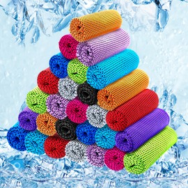 Xanllaxa 30Pcs Cooling Towels for Neck Face,Microfiber Cooling Towel Sweat Gym Towels,Cool Cold Workout Towels for Women,Men,Sport,Yoga,Golf,Running,Fitness,Hot Weather