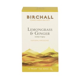 Birchall Lemongrass & Ginger Tea Prism Tea Bags - Pack of 15