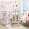 Bedtime Originals Blossom Pink Watercolor Floral 3-Piece Mini Crib Bedding