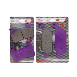 LE LEFOSSI Carbon Fiber Front Rear Brake Pads Aftermarket Part Compatible with Harley FLSTC Heritage for Softail Classic 2015-2017 FA296F FA458R