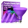 LOXYEE PAR38 Flood Purple Light Bulbs,4 Pack Dimmable,E26 Base Purple