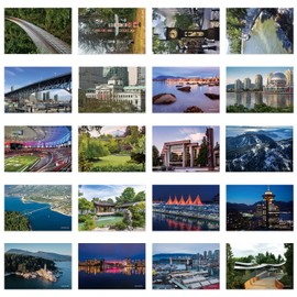 xtvinvm Vancouver Canada Travel Postcards from Around the World Vintage Postcard Pack for Mailing Business Christmas Holiday Birthday Postcards with Mailing Side Set of 20