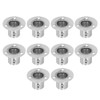 10Set Flanged Holder Base Thicken Stainless Steel Closet Rod Tube