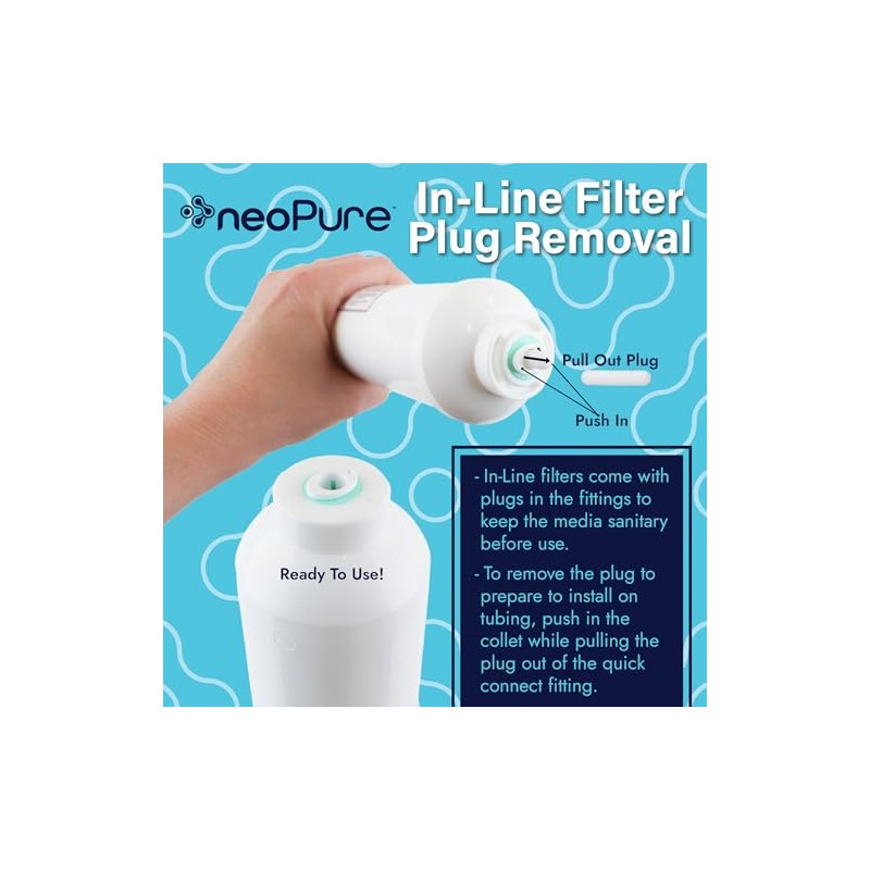 Neo-Pure 2" x 6" Inline Phosphate Scale Inhibitor Water Filter