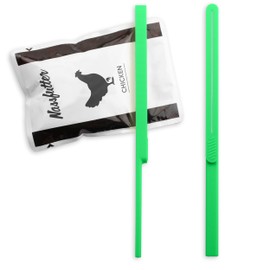 Pack of 2 – Bag Squeezer | Scraper / Squeezer for Wet Food Bags | Bamboo Green | Dishwasher Safe Emptying Aid for Wet Food in Sauce or Jelly | Empty the Bags without Residual