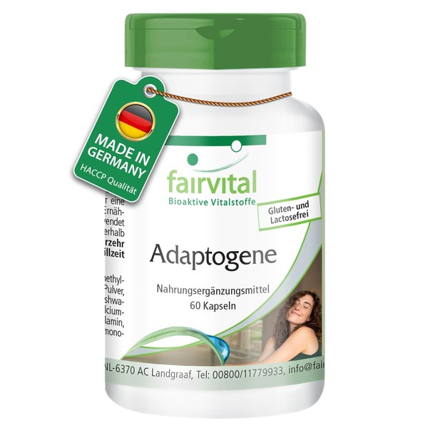 Fairvital Adaptogenic Complex – 60 Capsules – with Ashwagandha, Rhodiola