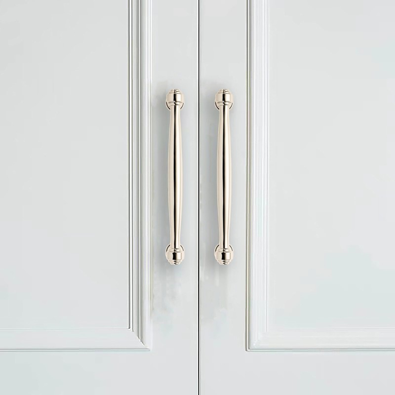 khtumeware 10 Pack Polished Nickel Cabinet Pulls 5 Inch(128mm) Hole