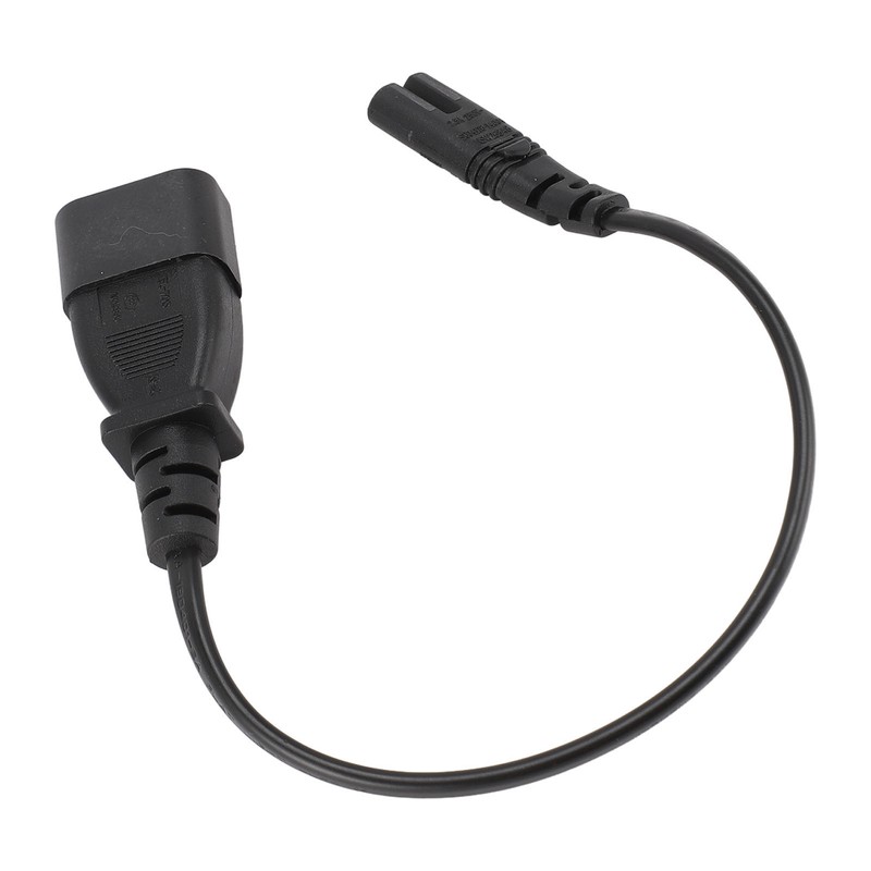 IEC320 C14 Male to IEC320 C7 Female Power Adapter Cable