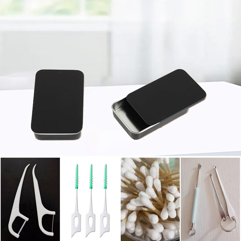 LIGHUFEIC 2Pack Dental Floss Portable Case,Dental floss Dispenser,Storage 24 Picks