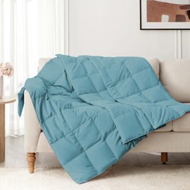 Peace nest Down Throw Blankets for Couch 50x70 Down Blanket for Indoor and Outdoor Throw Blanket use Soft Lightweight Throw Blanket Turquoise