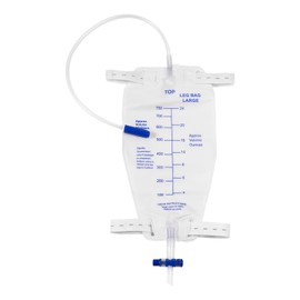 Ehoycq 5 Pack Leg Urine Foley Drainage Bag, 750mL with Anti-Reflux Valve, 18" Tube Drainage and Adjustable Elastic Bands,Professional Urinary Bag for Home and Hospitals Health Aids