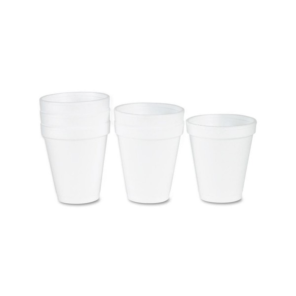 Dart 12J16 Foam Drink Cups, 12oz, White, 1000/Carton