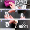 Seloom 148 PCS 2" Reflective Mailbox Numbers Stickers for Outside,White