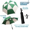 JP Lann 62" Double Canopy Golf Umbrellas (Forest Green &