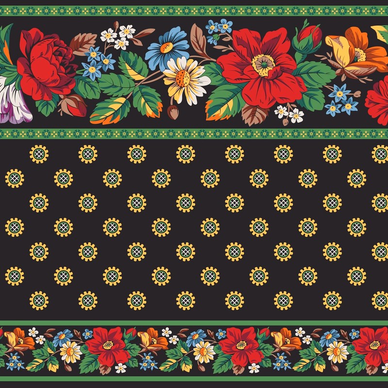 Vera Bradley Premium Cotton Post Shoulder Bag, Vibrant Black