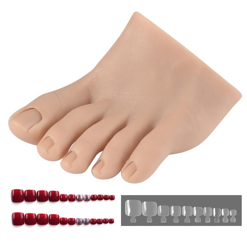 Yeefairy Realistic Silicone Fake Half Foot Female Nursing Mannequin Foot