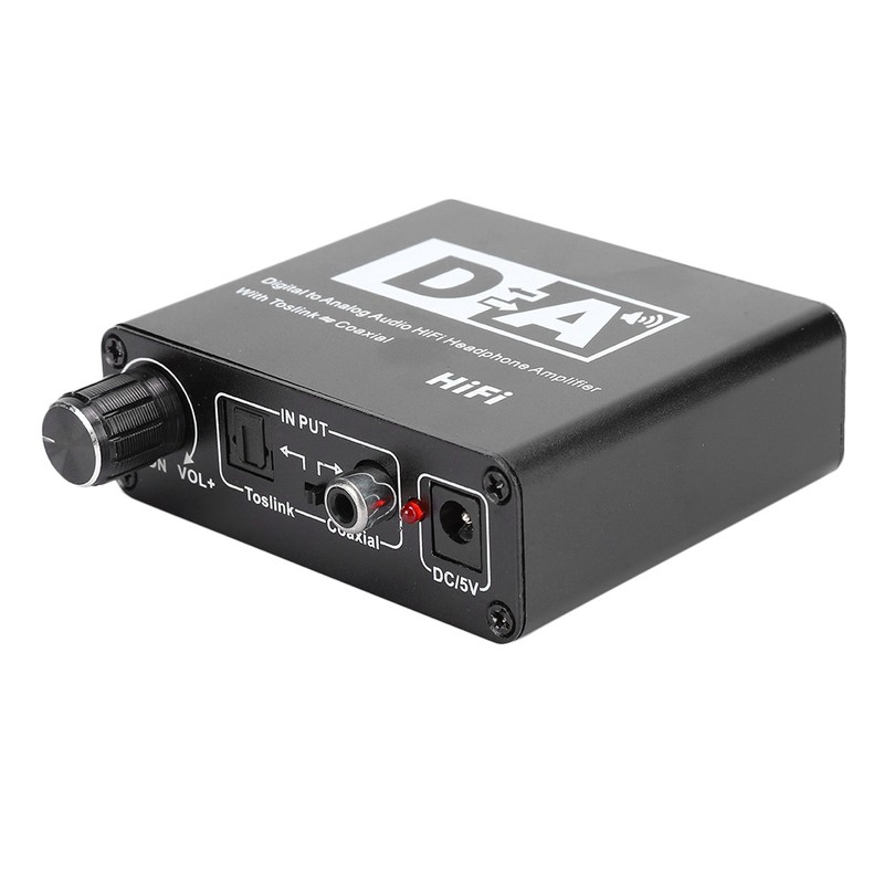 Digital Fiber Coaxial to Analog Audio Decoder Digital to Left