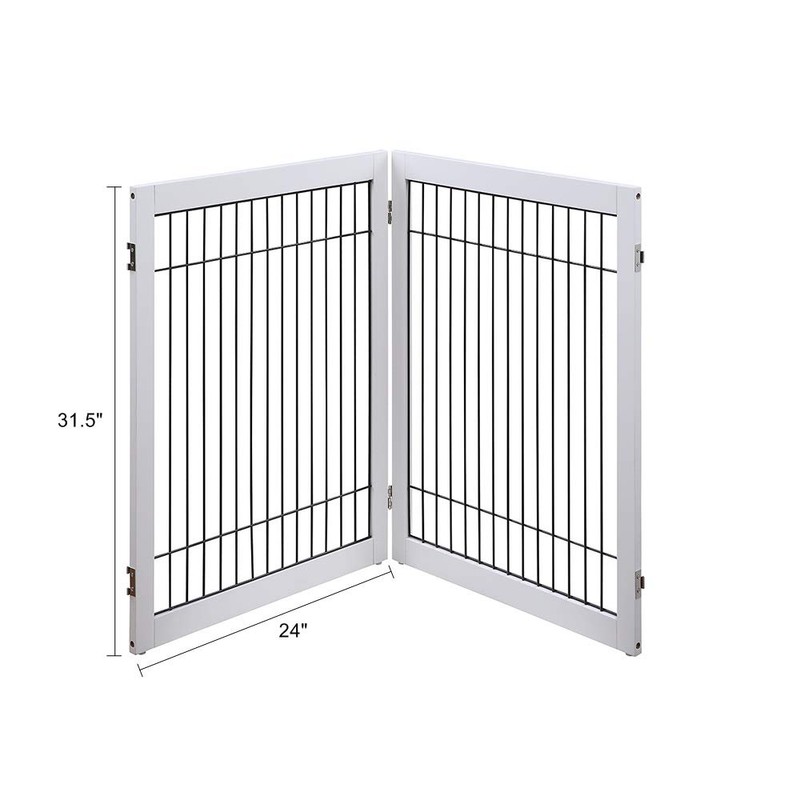 unipaws 6 Panels Extra Wide Freestanding Walk Through Dog Gate