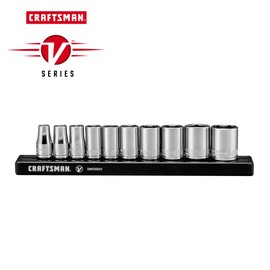 CRAFTSMAN V-SERIES Socket Set, Shallow SAE 1/4 Inch Drive, 10 Piece (CMMT17300V)