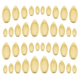 SUPERFINDINGS Pack of 60 5 Sizes Spinner Blades Golden Spin Blades Spoon Blades Colorado Blades DIY Bait Accessories for Hard Baits Spinner Baits Spoon Assembly Making