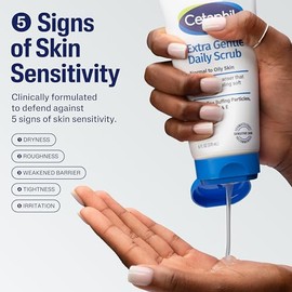 Extra Gentle Daily Scrub (Pack of 2) - Gently Exfoliates & Cleanses Without Over-drying - For All Skin Types - Non-Irritating & Hypoallergenic - Suita