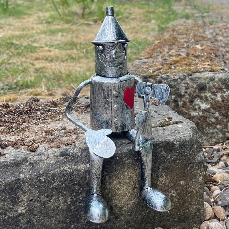 Alfie Francis 16cm Small Wall/Shelf Sitting Tin Man Garden Ornament