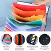 Souvik Expanding File A4 12 Pages Coloured with Labels Organiser
