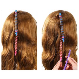 26 Pieces 6inch Spiral Hair Perm Rod Colorful Plastic Long/Medium Hair Barber Hairdressing Styling Curling Perm Rod No Heat Hair Curlers for Women Girls