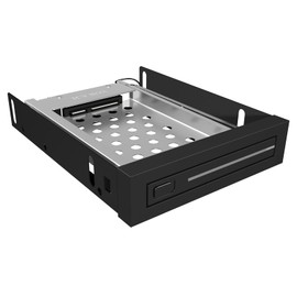 ICY BOX IB-2216STS Mobile Rack for SSD/HDD 2.5 Inch in 3.5 Inch Bay, SATA III, HotSwap, Aluminium Plastic, Black, for 1 x 2.5 Inch