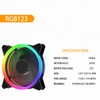 upHere 120mm RGB LED Computer Case PC Cooling Fan, Ultra