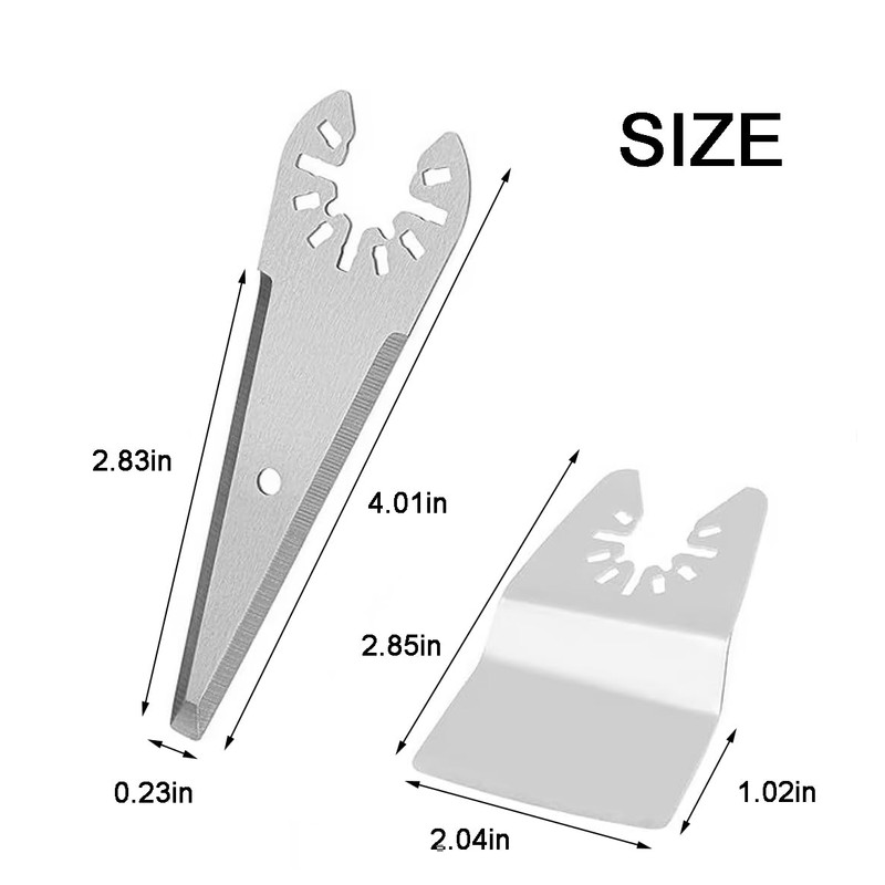 2-Pack Oscillating Tool Rigid & Flexible Scraper Blades Universal fit