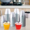 100 Pack Silver Plastic Cups, 9 oz Clear Plastic Cups