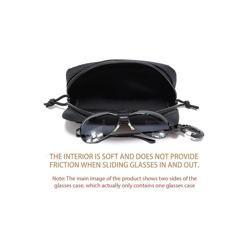 YUNCAIMAOYI Tactical Molle Glasses Case Tactical Eyeglasses Case Shockproof Sunglasses