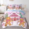 Feelyou Pink Merry Christmas Comforter Set Full 7 Pieces Xmas
