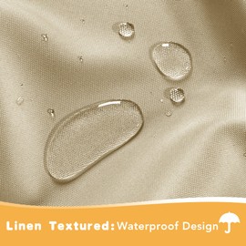 HolidayIdeas Outdoor Curtains for Patio Waterproof, 4 Panels - 54 x 120 Inch - Privacy Protection & Light Filtering Curtains Cream Grommet Outside Curtains for Porch, Gazebo, Pergola, Backyard